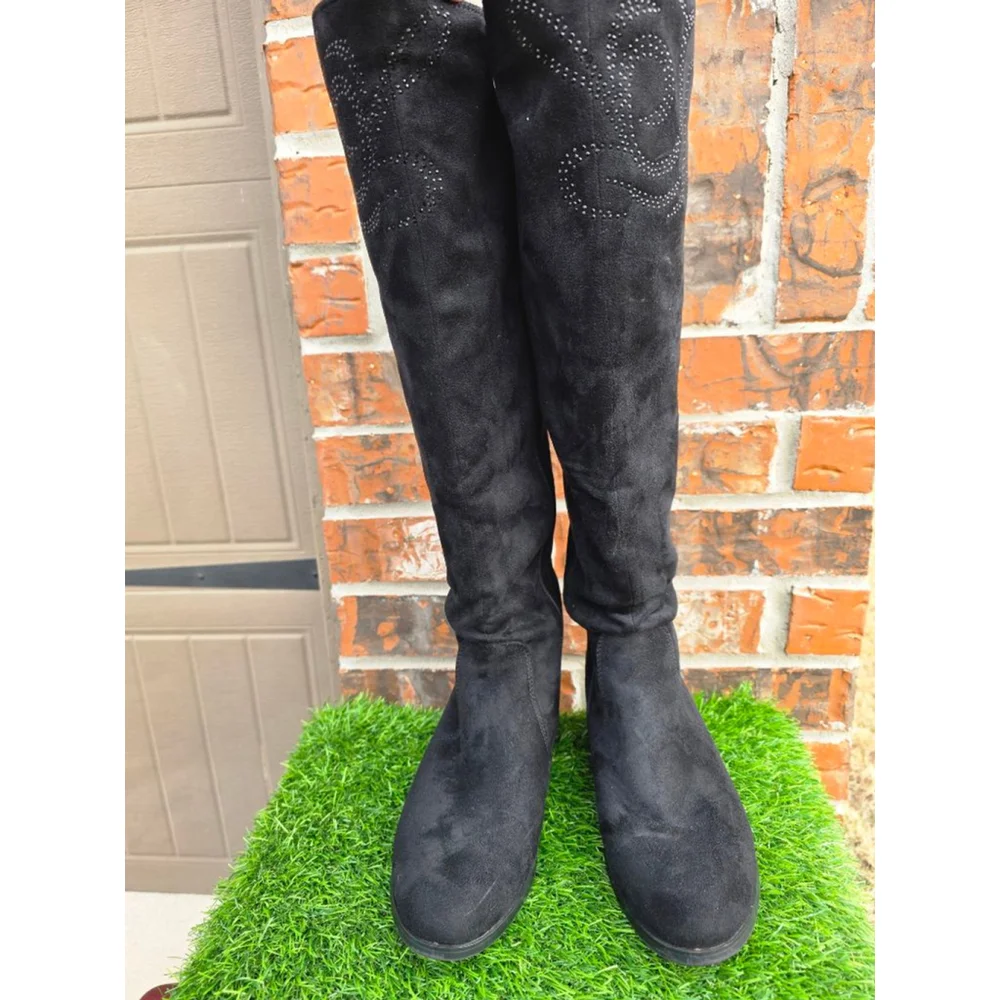 Azura Jani-B Over the Knee Boots Crystal Shaft Women’s Size 9